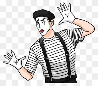 Mime Drawing - Mime Clip Art - Png Download