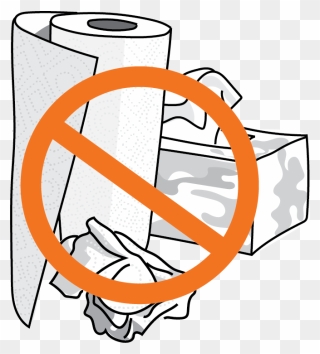 Tissue-type Papers Not Recyclable - Do Not Recycle Paper Towel Clipart