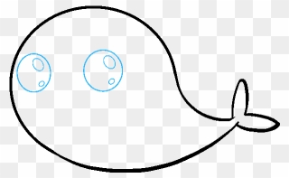 How To Draw Cute Narwhal - Line Art Clipart