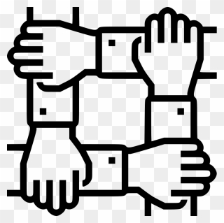 Collaboration Teamwork Clipart Black And White - Teamwork Icon Png Transparent