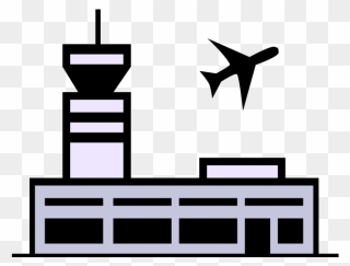 Transparent Airport Clipart Black And White - Png Download