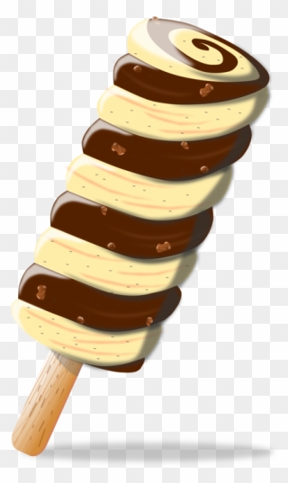 Dairy Product,ice Cream Cone,food - Chocolate Ice Cream Stick Clipart - Png Download