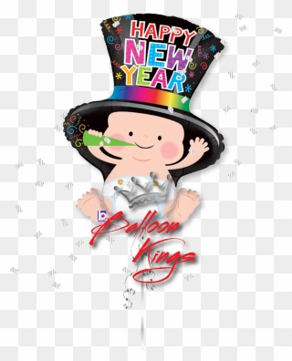 New Year Baby - Baby New Year Clipart Free - Png Download