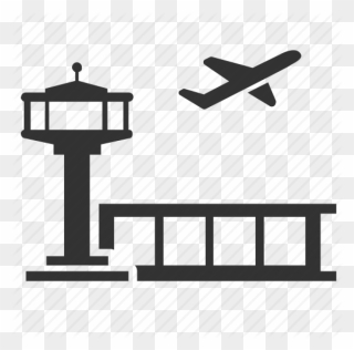 Flying Clipart Airport Terminal - Airport Terminal Icon Transparent - Png Download