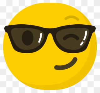Friendly Clipart Emoticon - Sunglasses Emoji Png Transparent Png