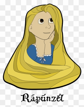 Rapunzel Girl Vector Image - Clip Art - Png Download