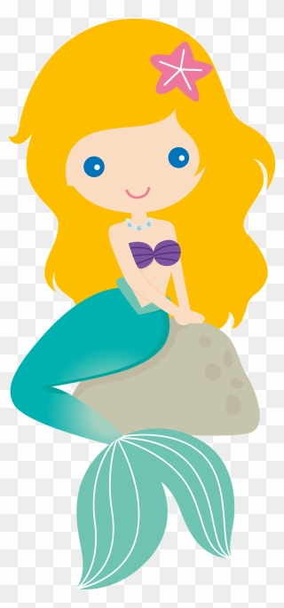 Mermaid Clipart Boy - Cute Memraid Clipart - Png Download
