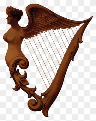 Transparent Harmonica Png - Irish Harp Clipart