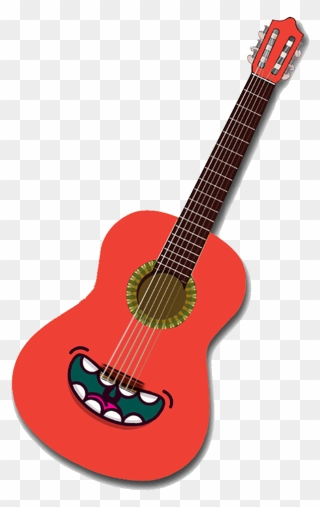 Transparent Background Guitar Cartoon Png Clipart