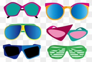 Download 1980s Vector Sunglasses Hd Image Free Png - Sunglass Vector Png Clipart