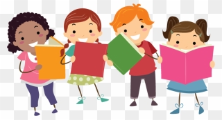 Children With Books - Happy World Book Day 2020 Clipart