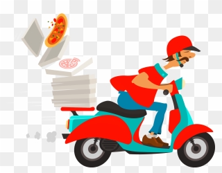 Fast Clipart Delivery Man - Pizza Delivery Man Png Transparent Png