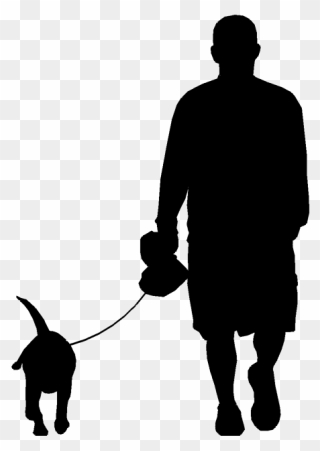 Affenpinscher Boxer Bloodhound Dog Walking Clip Art - Silhouette Person Walking Png Transparent Png