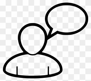 Person Talking - Transparent Talking Person Icon Clipart