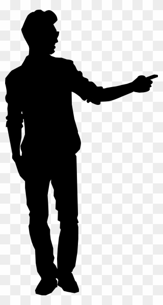 Man Pointing Silhouette Png Clipart