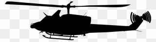 Military Helicopter Bell Uh-1 Iroquois Bell 204/205 - Bell Helicopter Clipart Black And White - Png Download