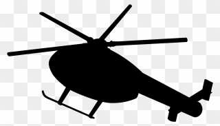 Blackhawk Helicopter Silhouette - Helicopter Clipart Silhouette - Png Download