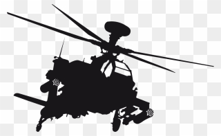 Boeing Ah 64 Apache Helicopter Mi 2 Wall Decal Sticker - Ah 64 Apache Silhouette Clipart