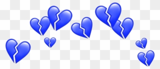 Blue Hearts Heart Crowns Crown Heartscrown Heartcrown - Heart Snapchat Filter Png Clipart