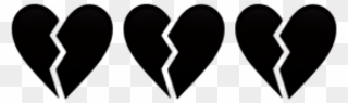 #aesthetic #tumblr #black #heart #broken #heartbreak - Heart Clipart