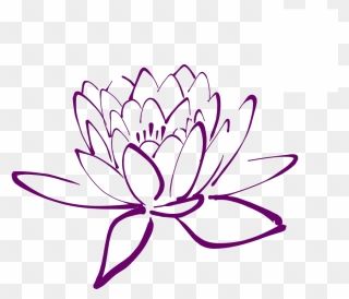 Flower Svg Clip Arts - Purple Lotus Flower Clipart - Png Download