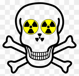Skull, Warning, Bones, Crossbones, Atom, Energy - Skull And Crossbones Clipart