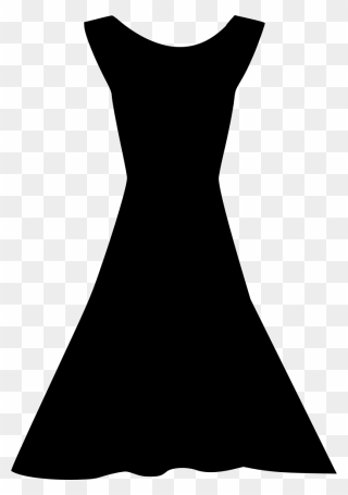 Little Black Dress Sleeve Silhouette Clip Art - Little Black Dress - Png Download