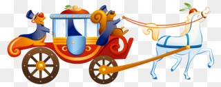 Pumpkin Carriage Clipart Clip Black And White Stock - Sticker - Png Download