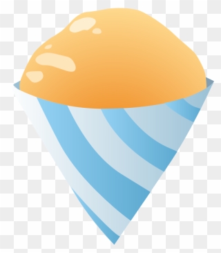 Food Sno Cone Orange - Ice Cream Cone Clipart
