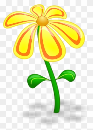 Flower Clipart - Yellow Flower Clip Art - Png Download