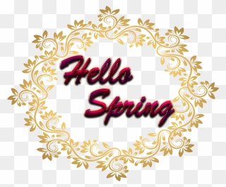 Transparent Hello Spring Clipart - Png Round Border Logo