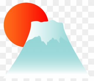 Sunrise Mount Fuji Clipart - Graphic Design - Png Download