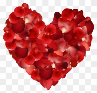 Rose Petals Hearts Transparent Png Clip Art Image - Rose Petal Heart Png