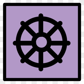 Wheel Of Dharma Emoji Clipart - Dharmachakra Logo - Png Download