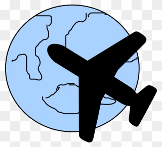 Free Airplane Travel Clipart Image - Clipart Of A Plane - Png Download
