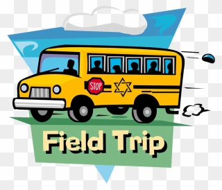 Bus Field Trip Cartoon - School Educational Field Trip Clipart