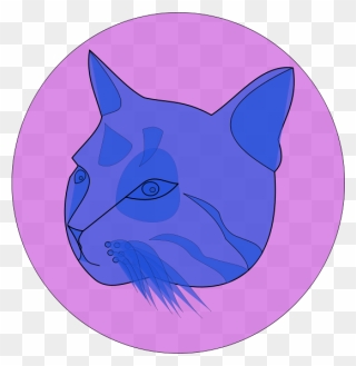 Blue Cat - Clip Art - Png Download