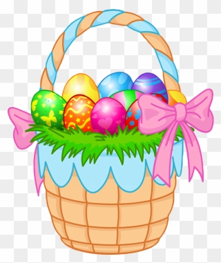 Easter Egg Bsket Clipart Clipart Royalty Free Download - Easter Basket Clip Art - Png Download