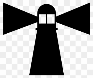 Lighthouse Symbol On A Map Clipart