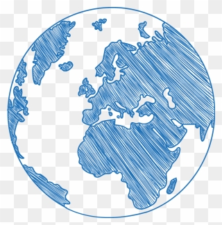 Blue Resource Science Euclidean Vector Social Earth - Sketch Of The World Png Clipart