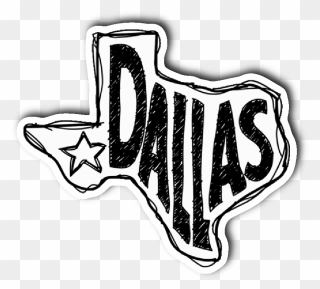 Dallas Drawing Sticker - Texas Stickers Transparent Clipart