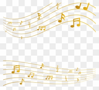 Golden Music Note Png - Transparent Background Golden Music Notes Clipart
