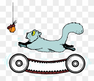 Transparent Focus Clip Art - Squirrel Running On A Treadmill - Png Download