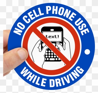 No Cellphone Use Label - Use Of Mobile While Driving Clipart
