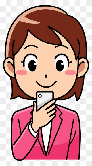 Business Woman Smartphone Clipart - Woman Clipart - Png Download
