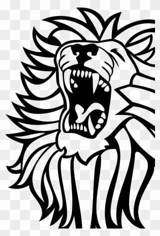 Lion Roar Clipart Black And White - Png Download
