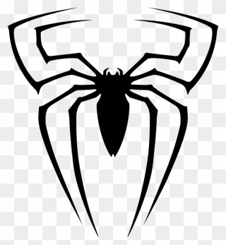 Clipart Black And White Stock Spider Man Logo Cliparts - Spiderman Logo Png Transparent Png