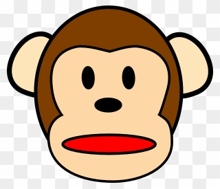 Cartoon Surprised Face - Easy Monkey Clip Art - Png Download