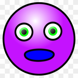 Emoticons Amazed Face - Purple Sad Face Clipart