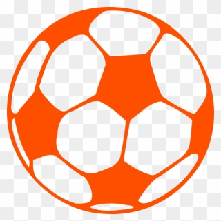 Orange Soccer Ball Clip Art - Png Download